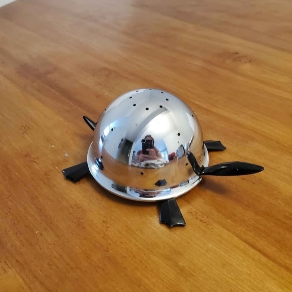 Vintage Irvin Ware Chrome Turtle Hors D'oeuvre Holder